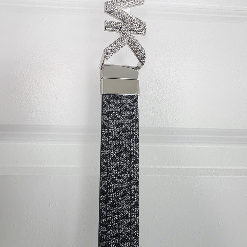 Michael Kors Black and Silver Belt